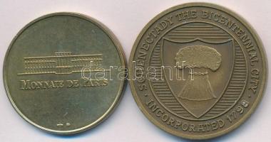Franciaország DN "Párizsi Pénzverde / Notre Dame" Cu turista zseton (34mm) + Amerikai Egye...
