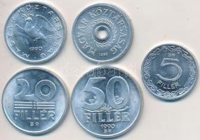 1990. 2f Al + 5f Al + 10f Al + 20f Al + 50f Al T:1