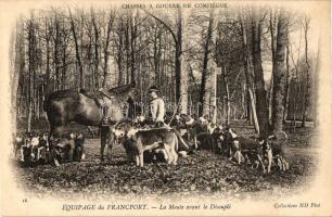 Equipage du Francport, La Meute avant le Decouple / Hunters, hunting dogs, Francia vadász kutyákkal