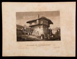 cca 1850 Orsova, Románia, metszet, C. Reiss. Bibliograph. Institut in Hidlburghausen, 10x15 cm