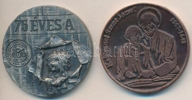 1974. "75 éves a Magyar Ebtenyésztők Országos Egyesülete" fém emlékérem (40mm) + DN "...