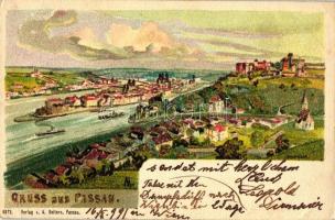 1899 Passau, litho s: Hirschmann