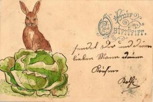 Easter, rabbit with cabbage Emb.