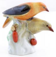 Herendi madárpár, kézzel festett, jelzett, hibátlan, m: 9 cm, h: 11 cm