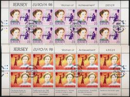 Europa CEPT, híres nők kisív sor első napi bélyegzéssel, Europa CEPT, Famous Women mini sheet set with first day cancellation