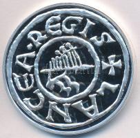 DN "Szent István Lancea Regis ezüstdénár" ezüstözött Cu replika tanúsítvánnyal (40mm) T:PP