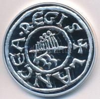DN "Szent István Lancea Regis ezüstdénár" ezüstözött Cu replika tanúsítvánnyal (40mm) T:PP