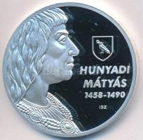 Ifj. Szlávics László (1959-) DN "Nagy Magyarok / Hunyadi Mátyás" ezüstözött Cu emlékérem (...