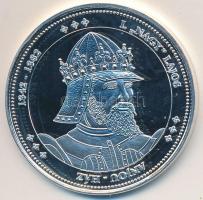 DN &quot;Magyarország Keresztény Királyai / I. Nagy Lajos 1342-1382&quot; Ag emlékérem (20,2g/0.333/38,36mm) T:PP