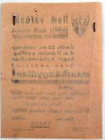 cca 1930-1940 EMSzO (Egyházközségi Munkásszakosztályok) munkásgyűlésre felhívó kisméretű szórólapja,...