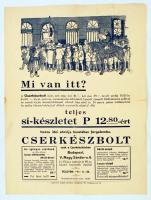 cca 1925-1935 Bp.V., Mi van itt? - a Cserkészbolt(a Cserkészházban) reklámos szórólapja