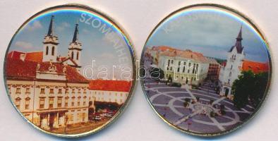 DN 200Ft "Szombathely" + "Kaposvár" (2x) multicolor emlékérme sorozatból, CuNi T:2