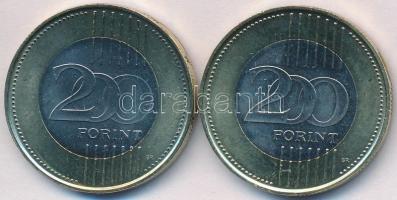 DN 200Ft "Nyíregyháza" + "Salgótarján" (2x) multicolor emlékérme sorozatból, CuN...