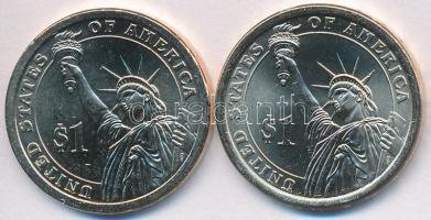 Amerikai Egyesült Államok 2012P 1$ "Chester Arthur" + 2014P 1$ "Franklin Roosevelt&qu...