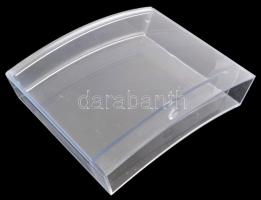 Halat formázó dekoratív fém mécsestartó, m: 13 cm + fedeles műanyag tároló, 17,5×13,5×3,5 cm + Holdd...