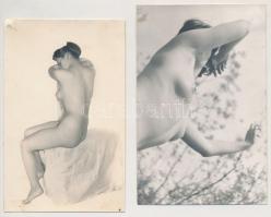 cca 1960 Erotikus fotók, vegyes méretben és minőségben, 6db, 9x6cm és 14x9cm