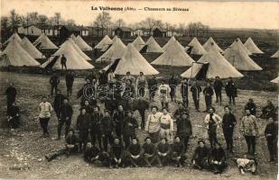 La Valbonne, Chasseurs au Bivouac / WWI French military camp, mountain soldiers