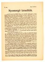 cca 1930-1938 A Nemzeti Tömörülés Pártjának gazdasági antiszemitizmust hirdető röpirata