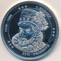 DN Magyarország Keresztény Királyai / I. Rudolf 1576-1608 Ag emlékérem (20,2g/0.333/38,36mm) T:PP