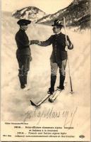 WWI French-Italian alpine light infantry non commissioned officers at the frontier