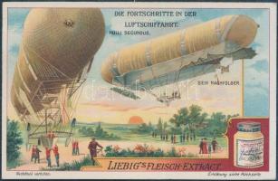 1911 Liebig Die Fortschritte in der Luftschiffart színes litho kártya