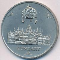 Nagy-Britannia 1989. "Barbican Centre - Magyarok: Britannia üdvözli Magyarországot" fém em...