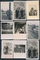 cca 1940-1943 Magyar katonák gyakorlatoznak, illetve a Felvidéki bevonulás utáni életképek. 25 db na...
