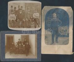 cca 1900-1910 3 db, katonákat ábrázoló fotó