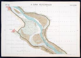 A Duna helyszínrajza és hosszszelvénye Dévénytől-Orsováig. 
Darányi Ignác m. kir. földmivelésügyi m...