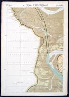 A Duna helyszínrajza és hosszszelvénye Dévénytől-Orsováig. 
Darányi Ignác m. kir. földmivelésügyi m...