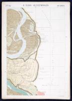 A Duna helyszínrajza és hosszszelvénye Dévénytől-Orsováig. 
Darányi Ignác m. kir. földmivelésügyi m...