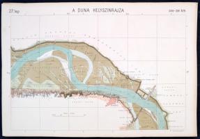 A Duna helyszínrajza és hosszszelvénye Dévénytől-Orsováig. 
Darányi Ignác m. kir. földmivelésügyi m...
