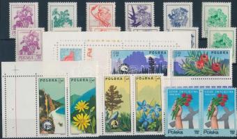 1968-1975 Plants 2 stamps + 3 sets, 1 block, 1968-1975 Növények 2 db bélyeg + 3 db sor és 1 db blokk