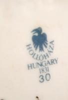 Szász Endre által tervezett, mintával díszített Hollóházi porcelán váza, matricás, jelzett, hibátlan...