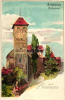 Nürnberg, 'Heidenturm' / tower, litho