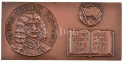 Garamkeszi János (1936-) DN "Zrínyi Miklós Katonai Akadémia" Br emlékplakett eredeti sérül...