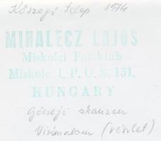 1974 Mihalecz Lajos: Vízimalom (Göcsej), pecséttel jelzett vintage fotóművészeti alkotás, 24x18 cm
