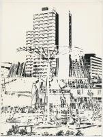 1978 Horváth István: Salgótarján, fotografikus eljárással készült, feliratozott vintage fotóművészeti alkotás, 24x18 cm