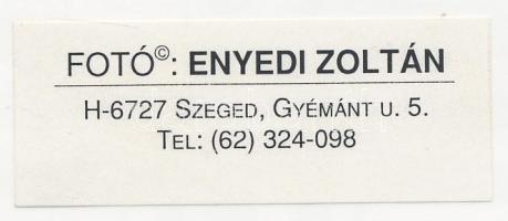 cca 1975 Enyedi Zoltán: Op-art, matricával  jelzett vintage fotóművészeti alkotás, 18x13 cm