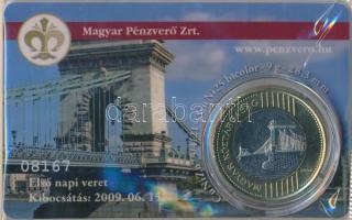 2009. 200Ft első napi veret plasztikkártyával T:1