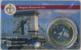 2009. 200Ft első napi veret plasztikkártyával T:1