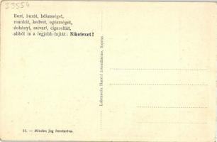 Sopron, Régi soproni részlet, Deutsch J. üzlete, a hátoldalon Nikotex reklám (EK)