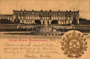 Herrenchiemsee, Königliche Schloss / Royal Palace, golden decorated, Emb. (EB)