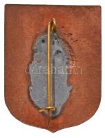~1930-1940. "Szt. László Gimnázium Budapest" zománcozott fém jelvény (30x22,5mm) T:2