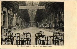 Paris, Gare Saint-Lazare, La Salle des Pas-Perdus / railway station restaurant interior (cut)