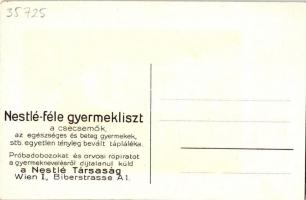 Nestlé-féle gyermekliszt / children's flour, advertisement, girl, Serie VII. litho