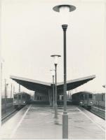 cca 1969 Budapest, Épül a metró Fehér úti végállomása, 2 db fénykép, 18x24 cm