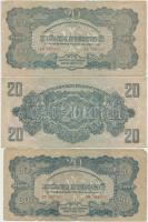1944. 1P-100P (10x) "A Vörös Hadsereg Parancsnoksága" T:vegyes