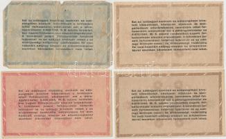 1946. 10db-os vegyes magyar adópengő bankjegy tétel, közte fordított címeres T:vegyes