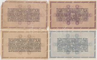 1946. 10db-os vegyes magyar adópengő bankjegy tétel, közte fordított címeres T:vegyes